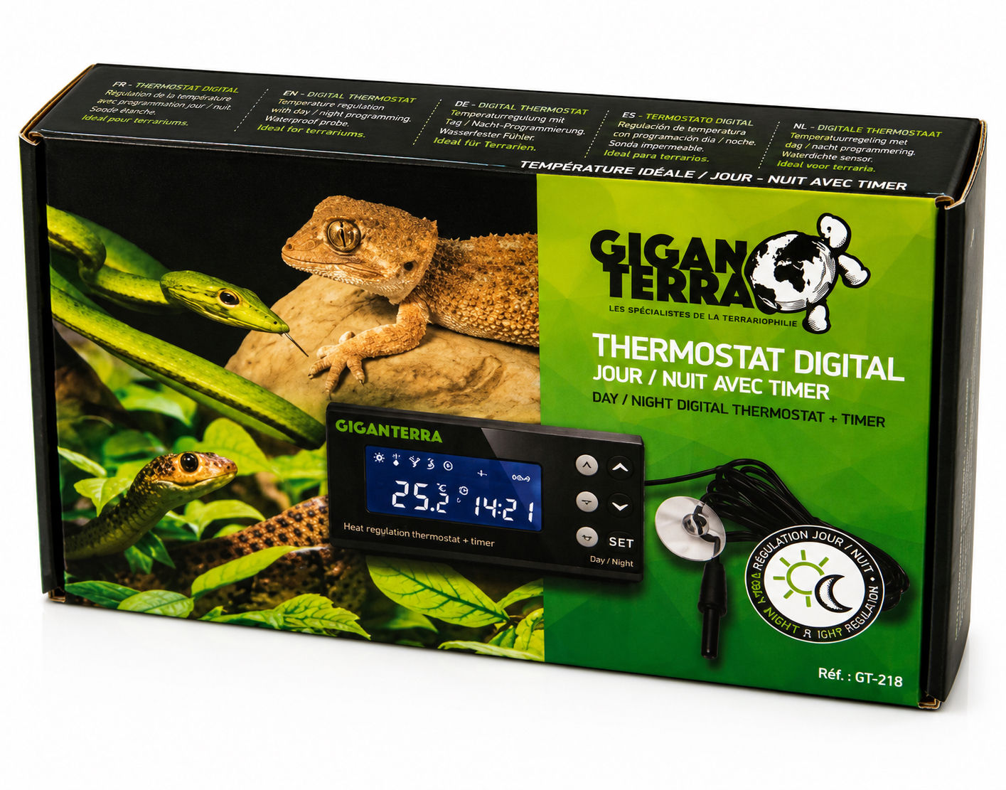 Termostato Digital Día/Noche con Temporizador GiganTerra