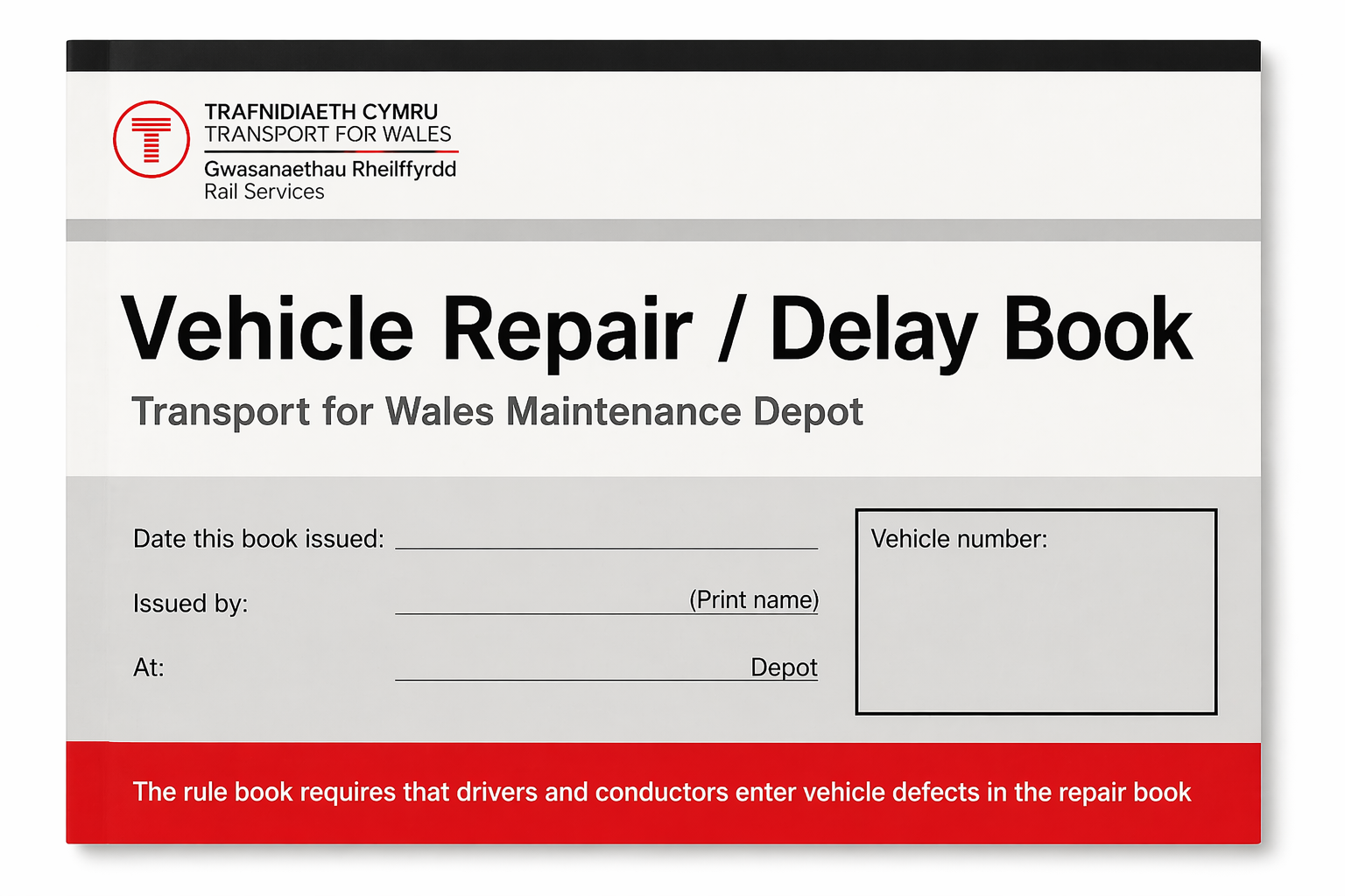 Class 143 Pacer Vehicle Repair & Delay Book – Ex 143616
