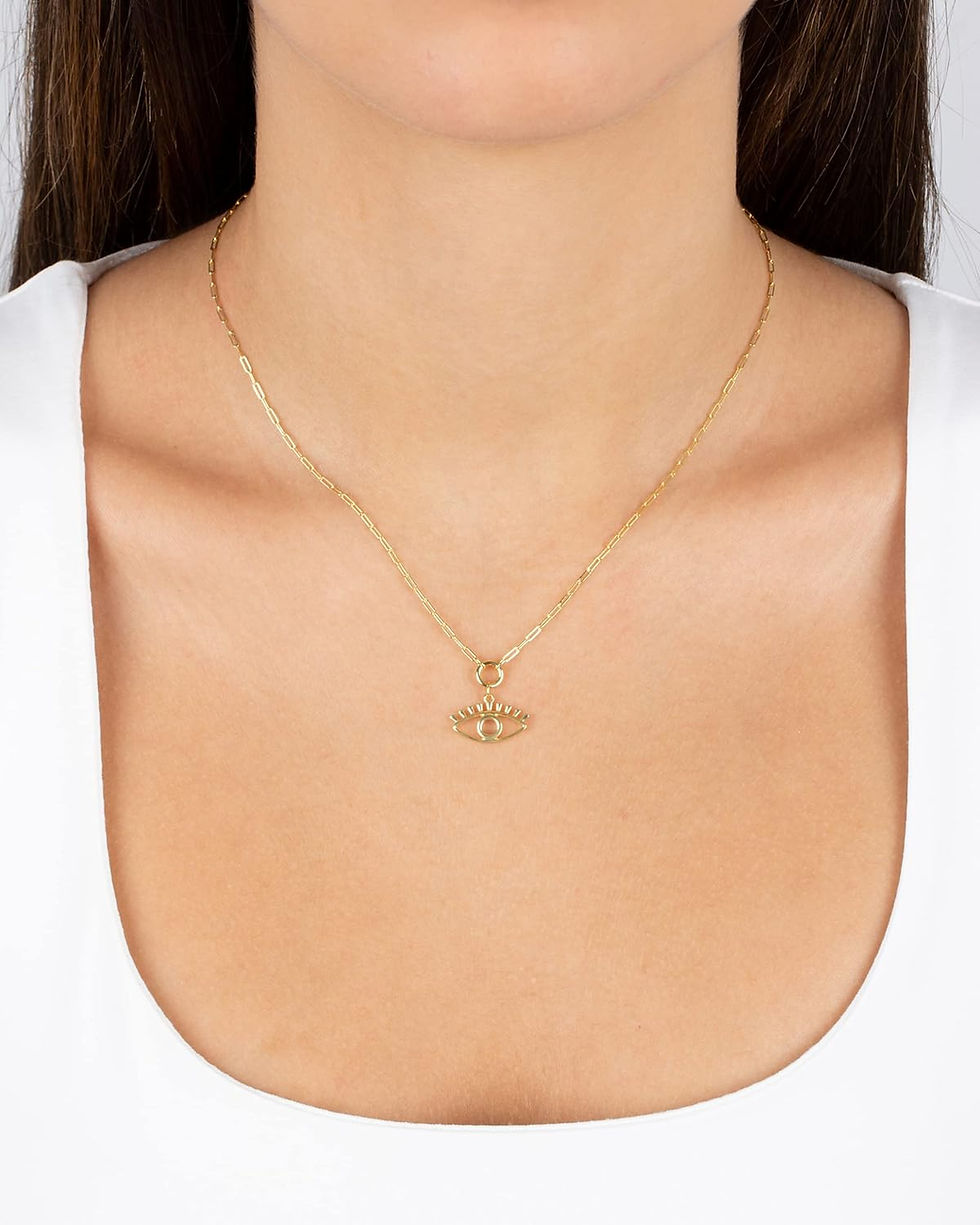Thumbnail:  Evil Eye - 14K Yellow Gold Filled Pendant Necklace