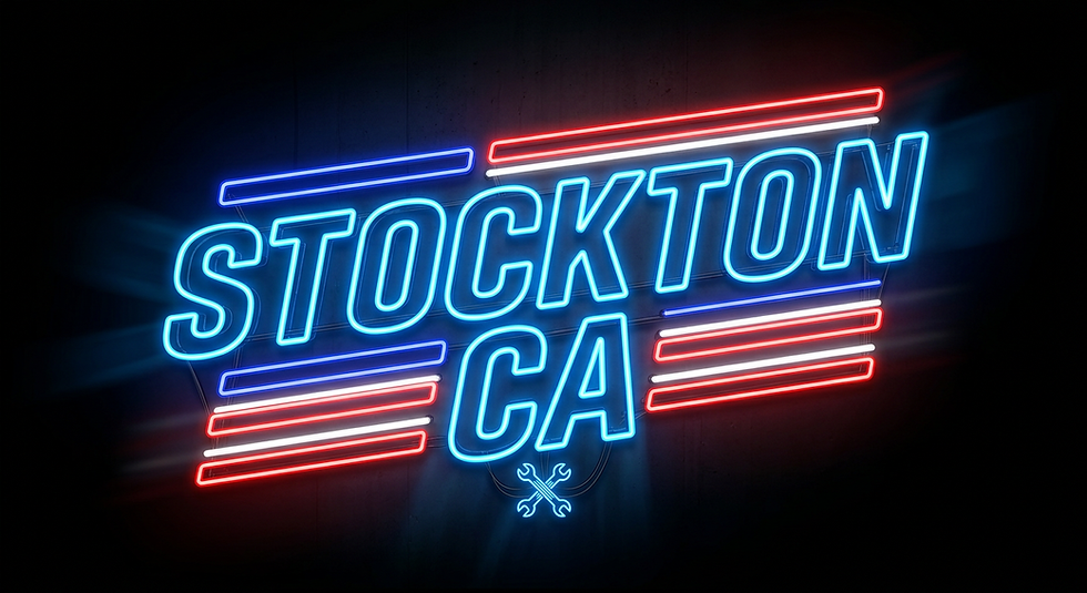Stockton CA neon sign for mobile rv repair