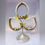 Thumbnail: Butterfly White and  Gold Finish Tealight Holder