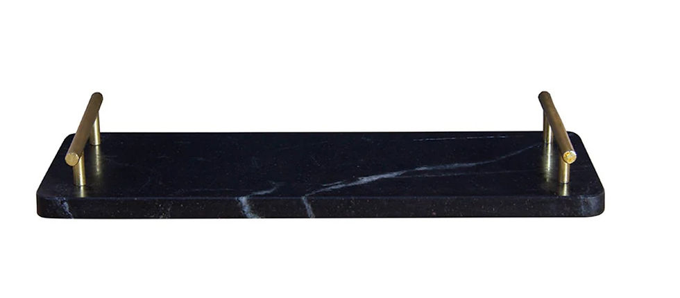 Thumbnail: Marble Serving Trays with Gold Handles