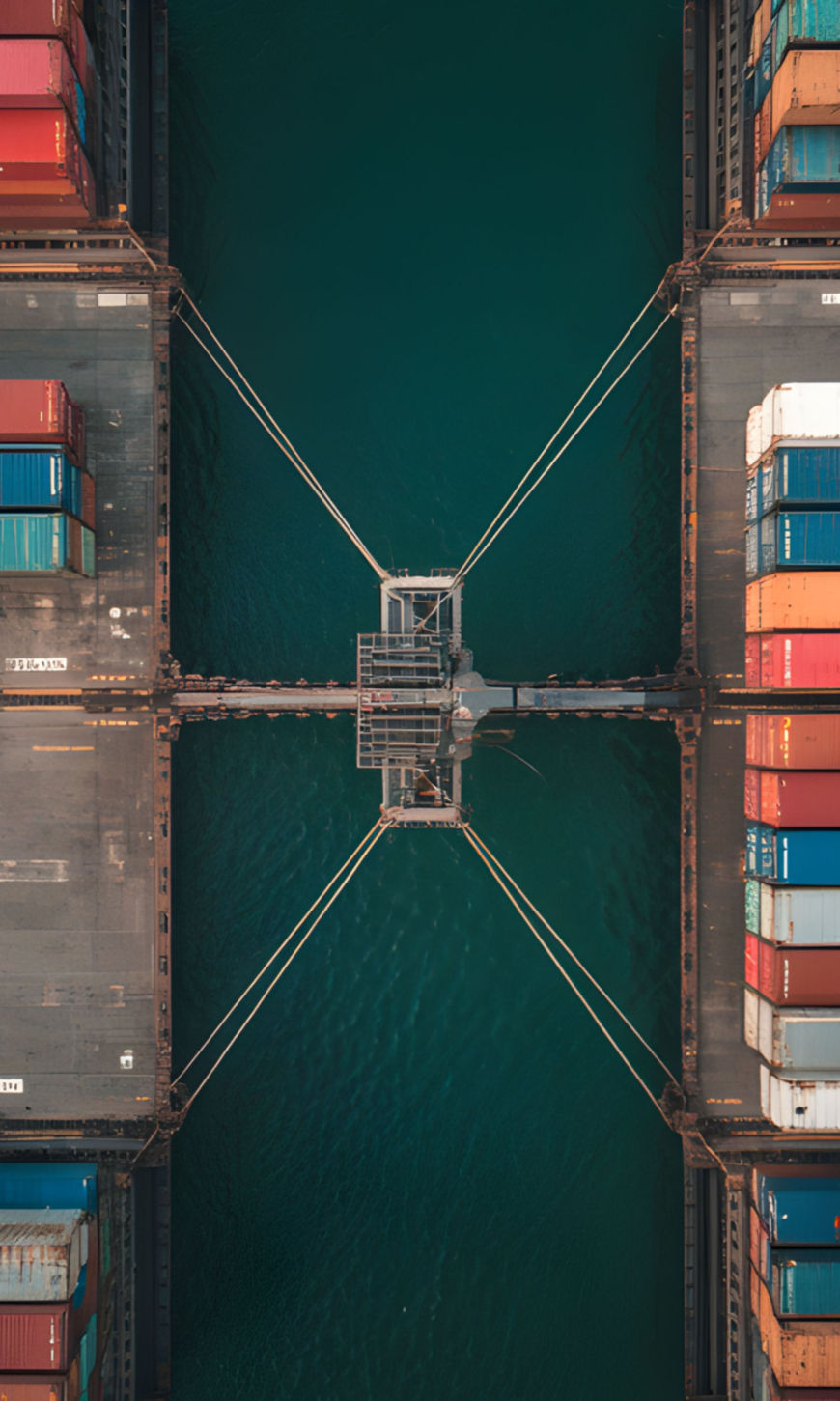 Aerial View of Containers