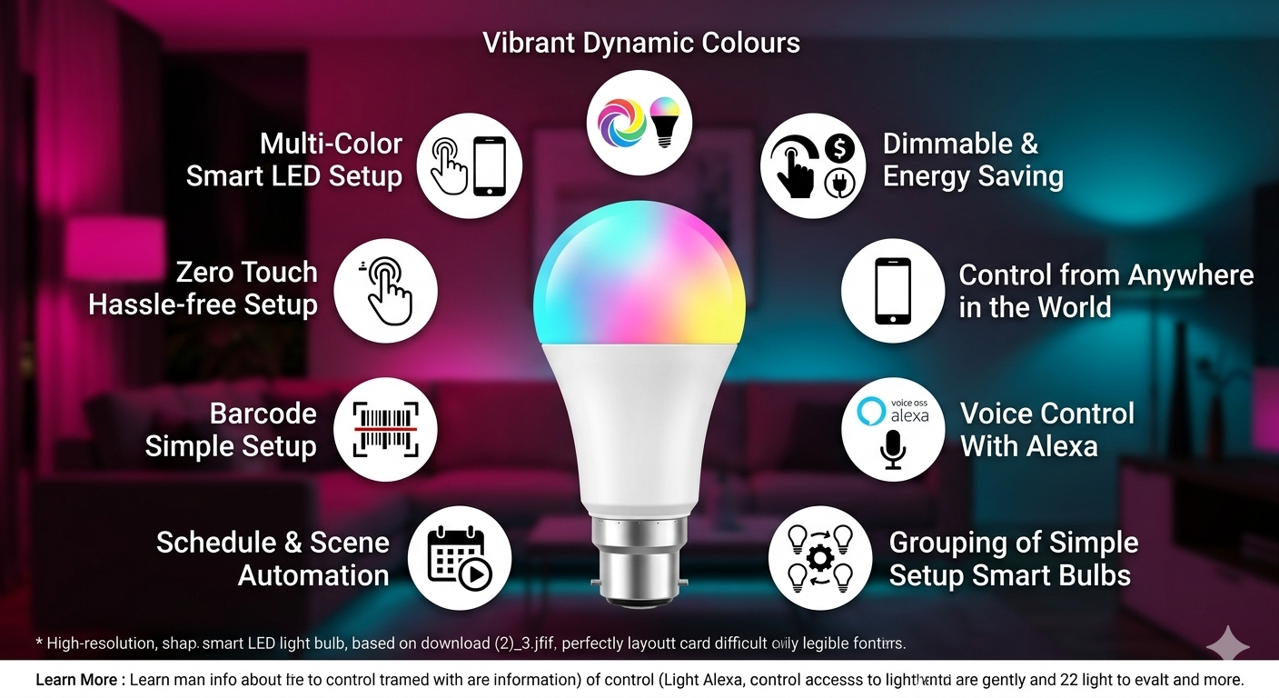 Smart Wi-Fi LED Lamp — 16M Colours