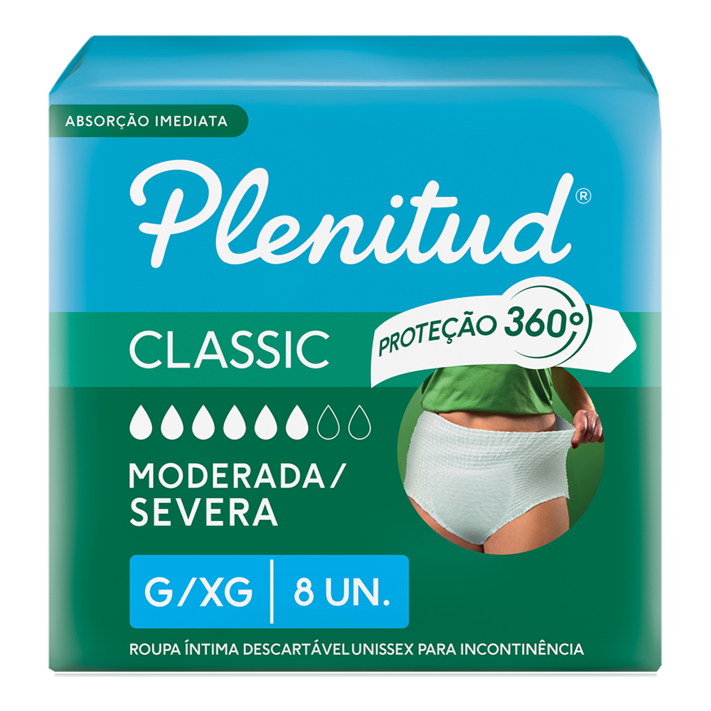 Fralda Plenitud Classic G/XG - 8 unidades