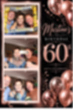 Personalized photo booth collage print from a 60th birthday celebration in Bristol