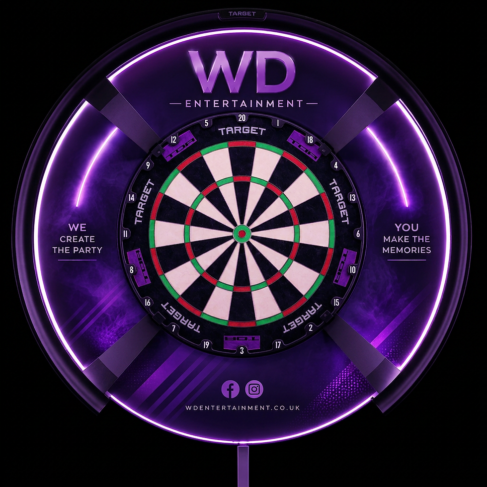 WD Entertainment branded dartboard unit