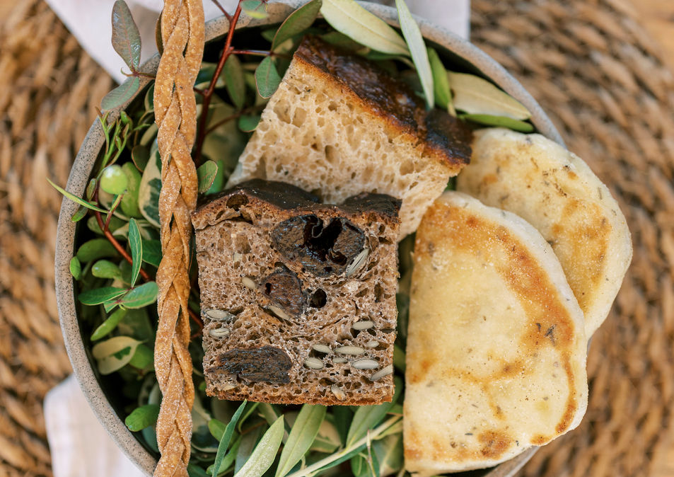 a basket of freshly made bread