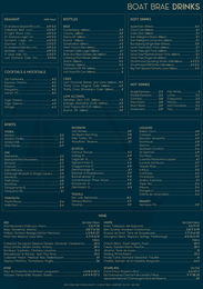 BOAT BRAE DRiNKS MENU