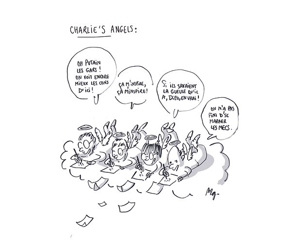 Charlie Hebdo dessin de presse angels
