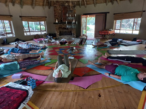 Yoga in the temple