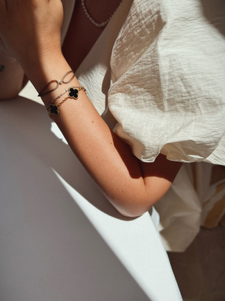 Yellow dress and CaratBlanc jewellery