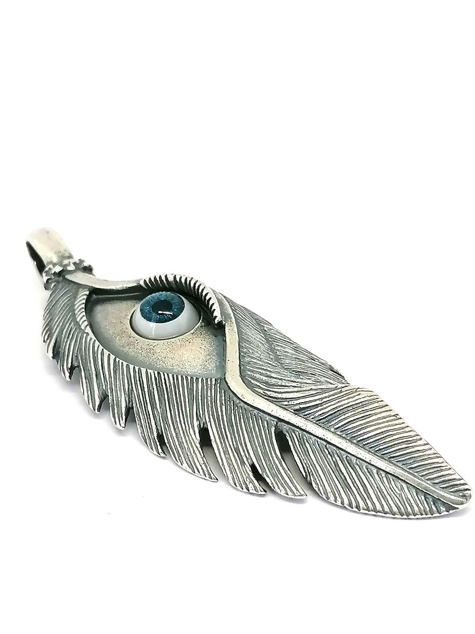 Thumbnail: 925 Sterling Silver retro Evil Eye pendant,Fashion Pendants for men,Necklace for Me