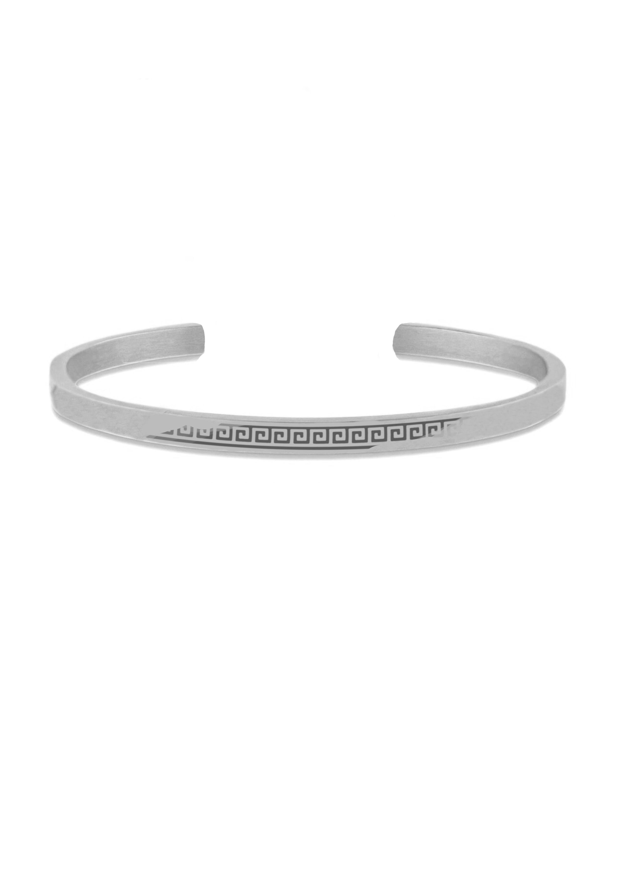 925 Silver Bangle Bracelet with maiandros ancient design