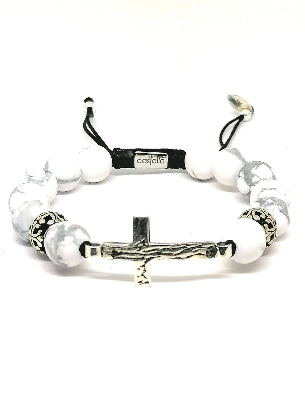 Thumbnail: SILVER 925 CROSS BRACELET FOR MEN,CASTELLO