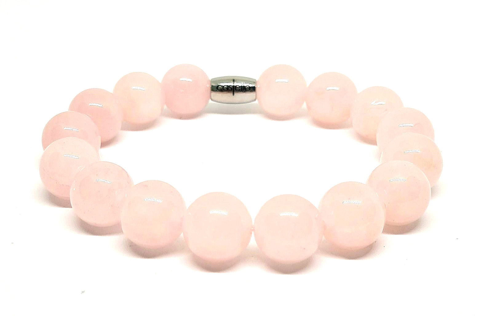 Hand Made Bracelet , "Pink Quartz" Stone 12BM