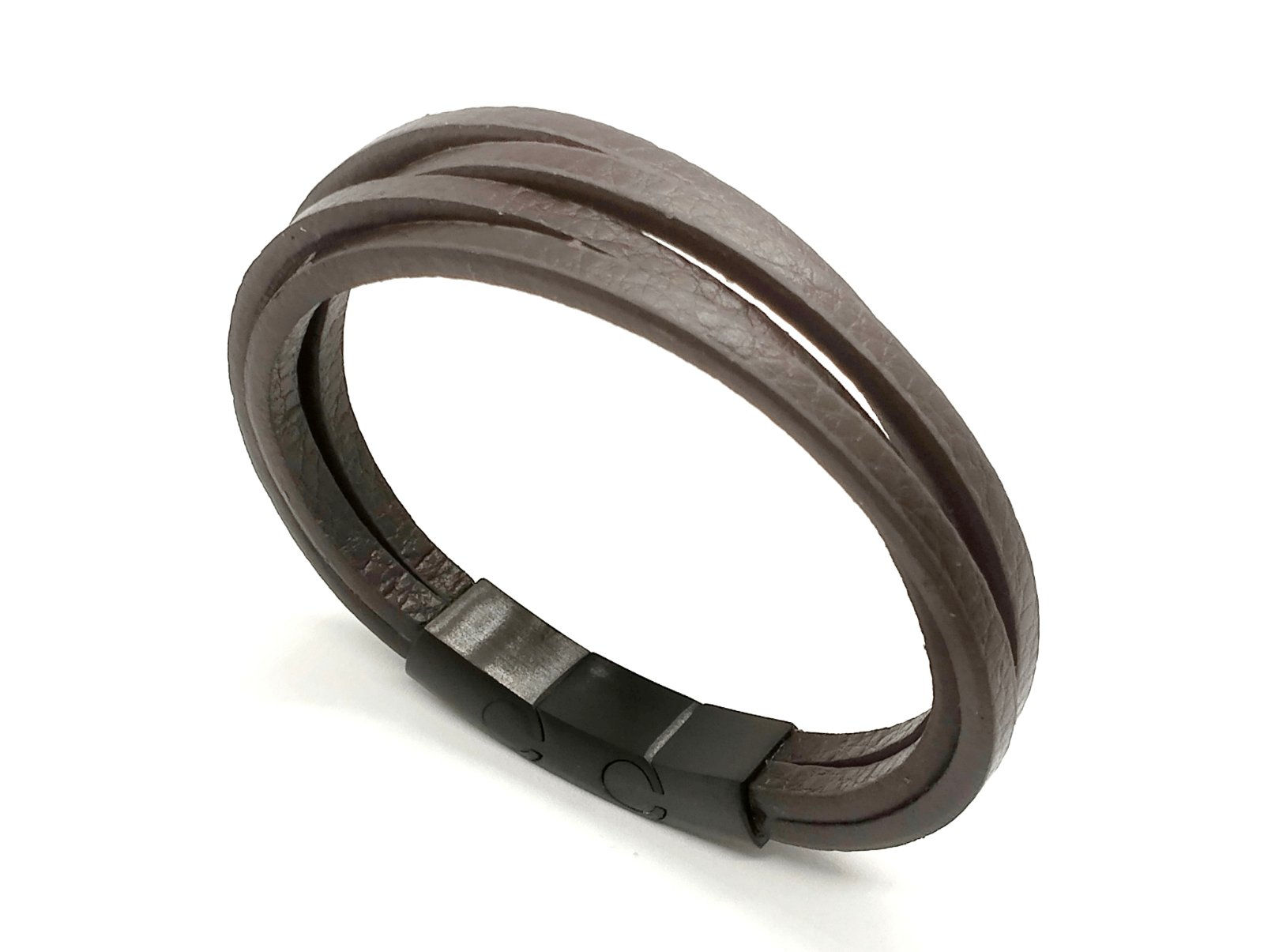 STAINLESS STEAL LEATHER BRACELETS CASTELLO