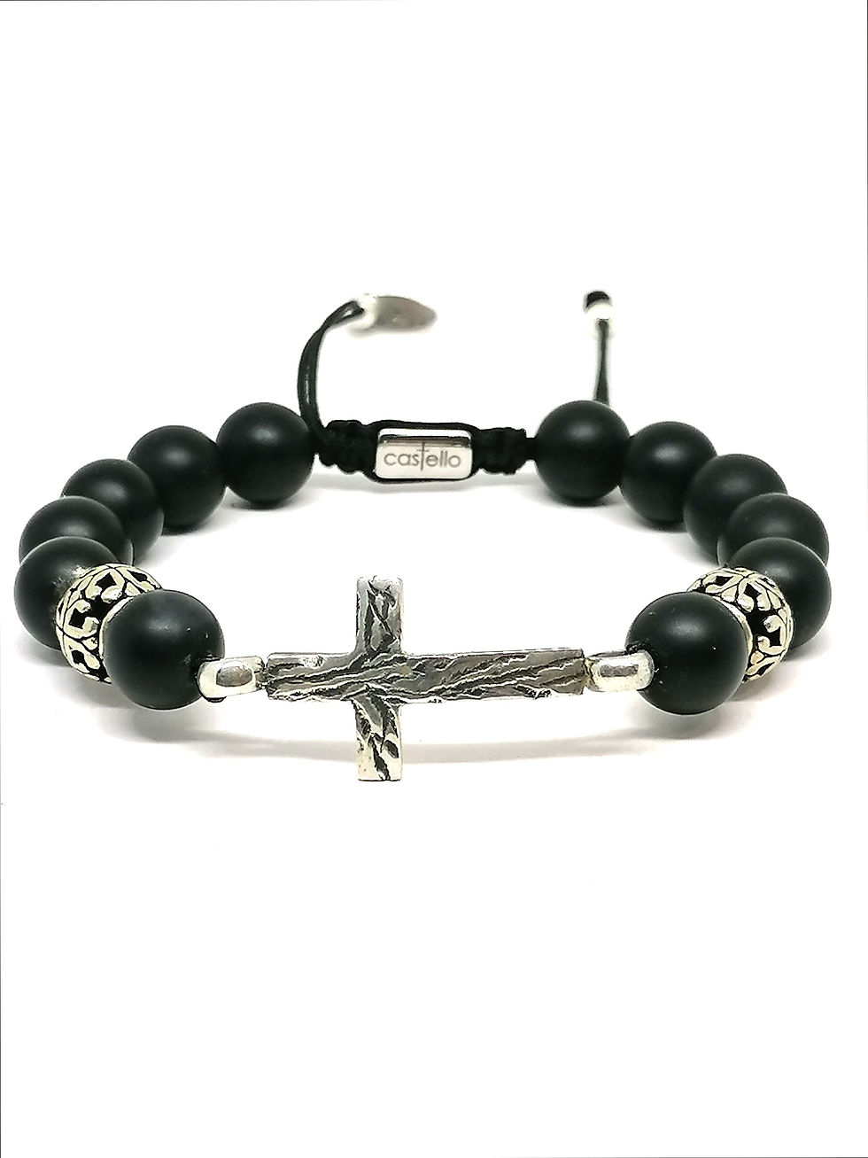 Thumbnail: SILVER 925 CROSS BRACELET FOR MEN,CASTELLO