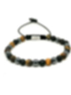Beaded Bracelet Lava stone 6mm, beaded bracelet for men, gemstone bracelet, Castello Rhodes