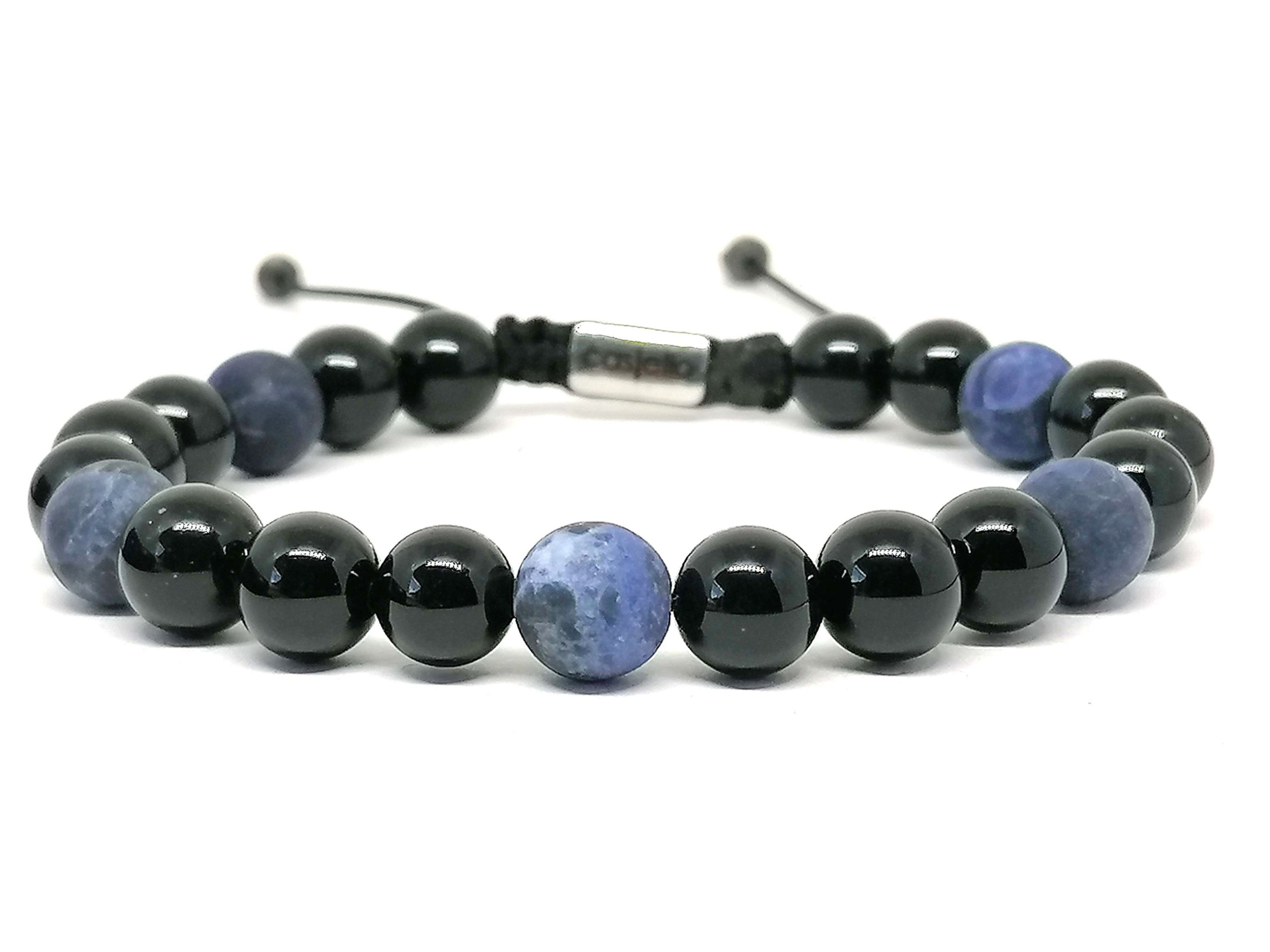 Mens bracelet,hand crafted bracelets,Onyx gemstone,castello