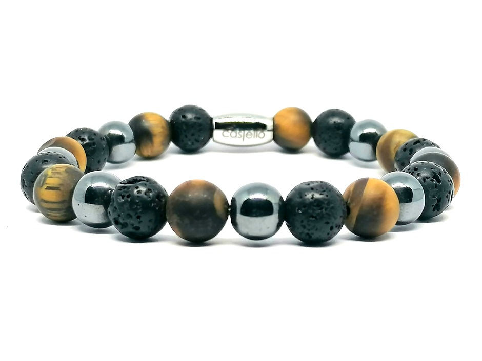 Thumbnail: Onyx stone bracelet for men,beaded bracelet,castello rhodes,shamballa bracelet