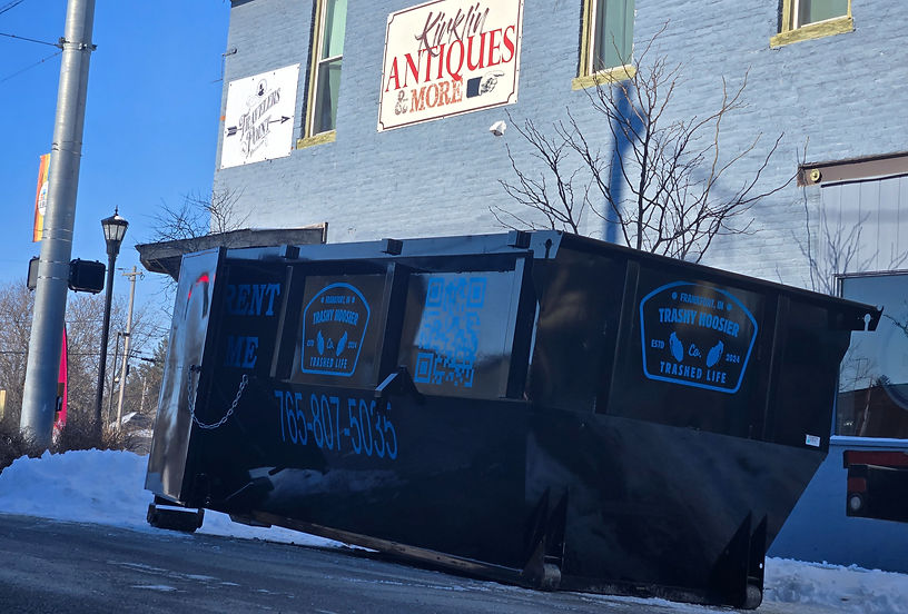 Dumpster located in Kirklin, Indiana.