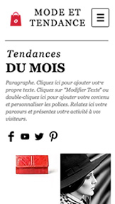 Mode et Beauté website templates –  Boutique Accessoires