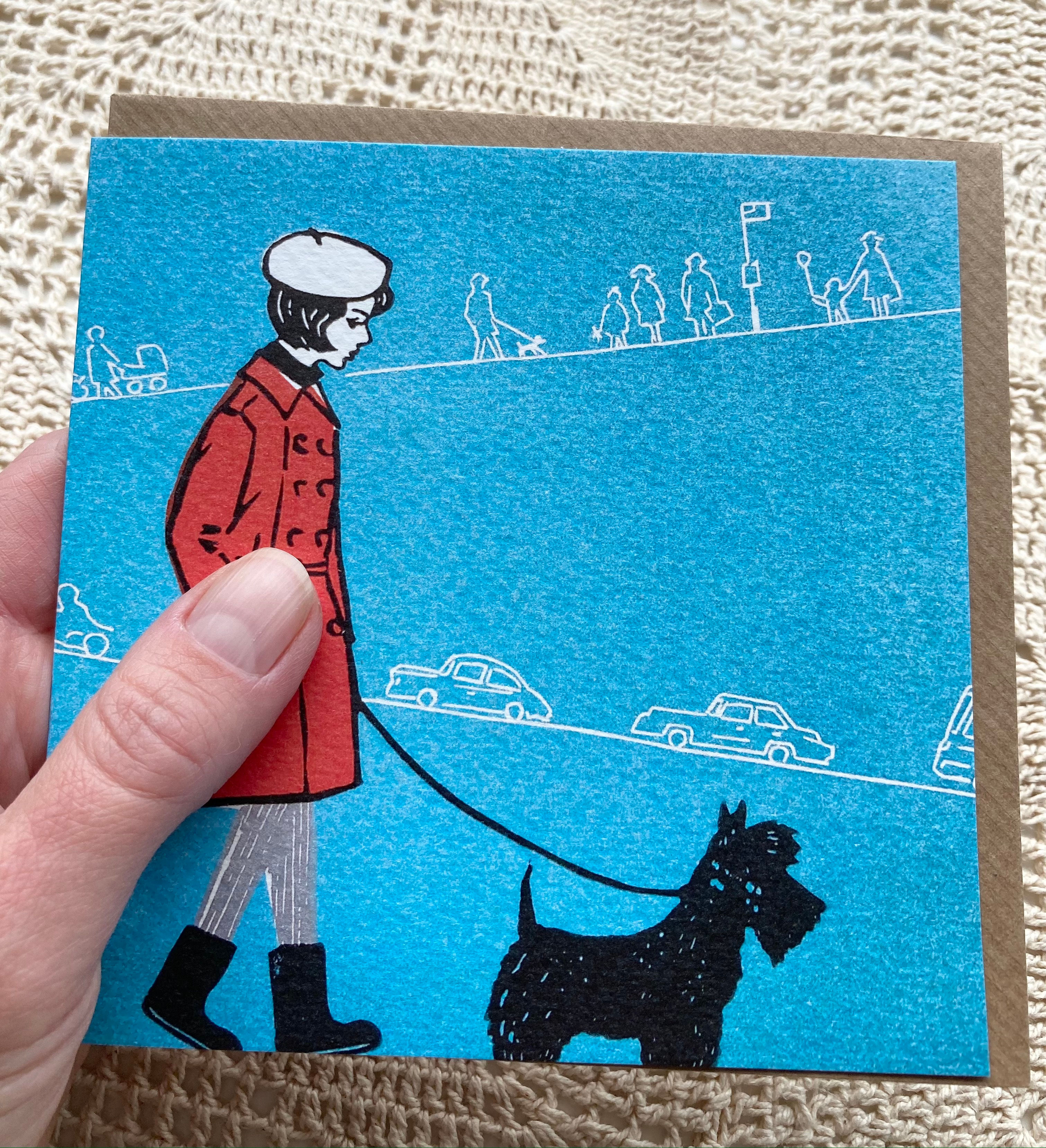 "The walk" greeting card