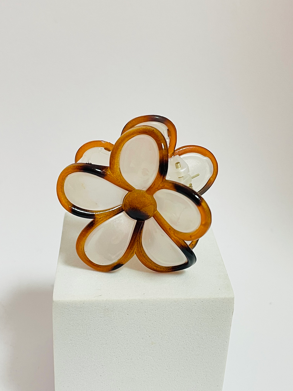 Miniatura: Broche de flor marrón x2 