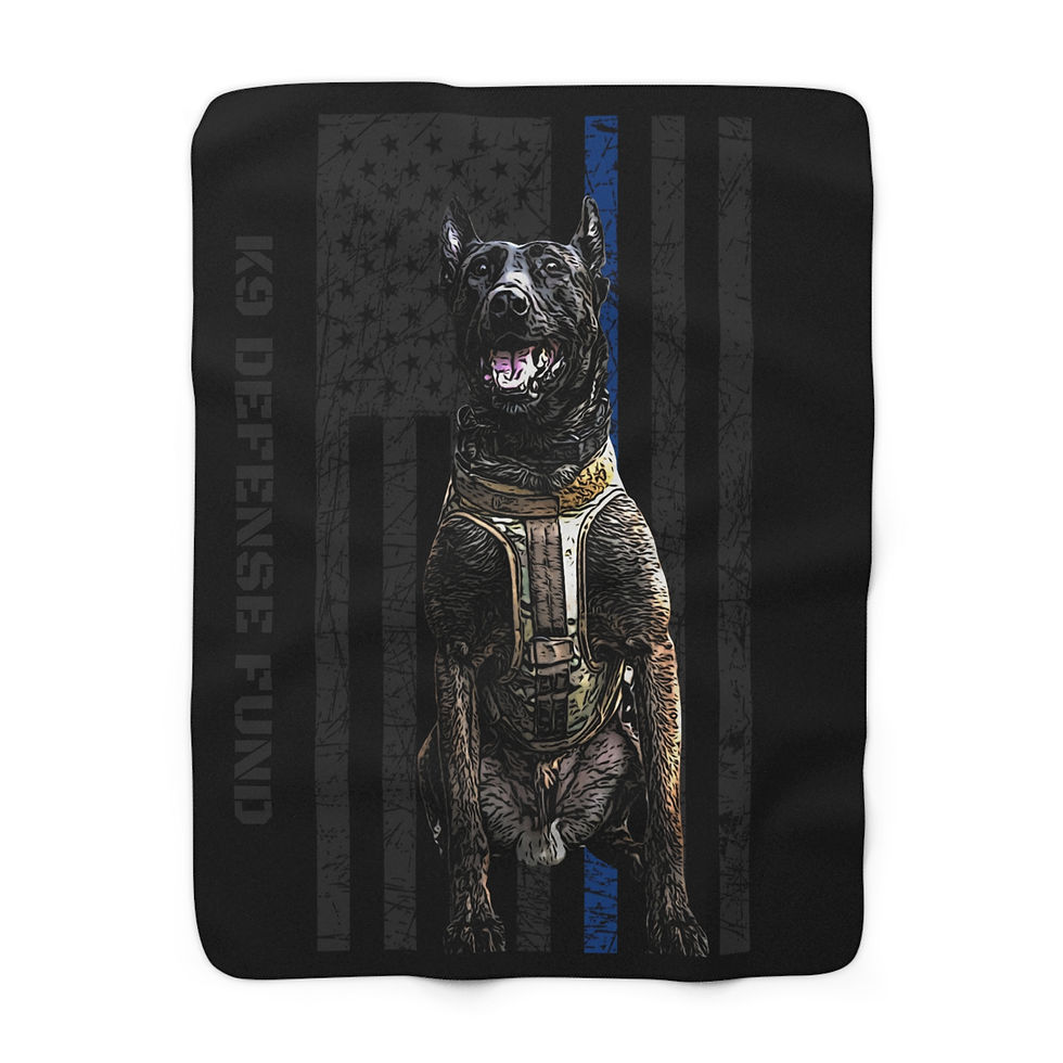 K9 DEFENSE FUND SHERPA BLANKET - K9 MAVERICK