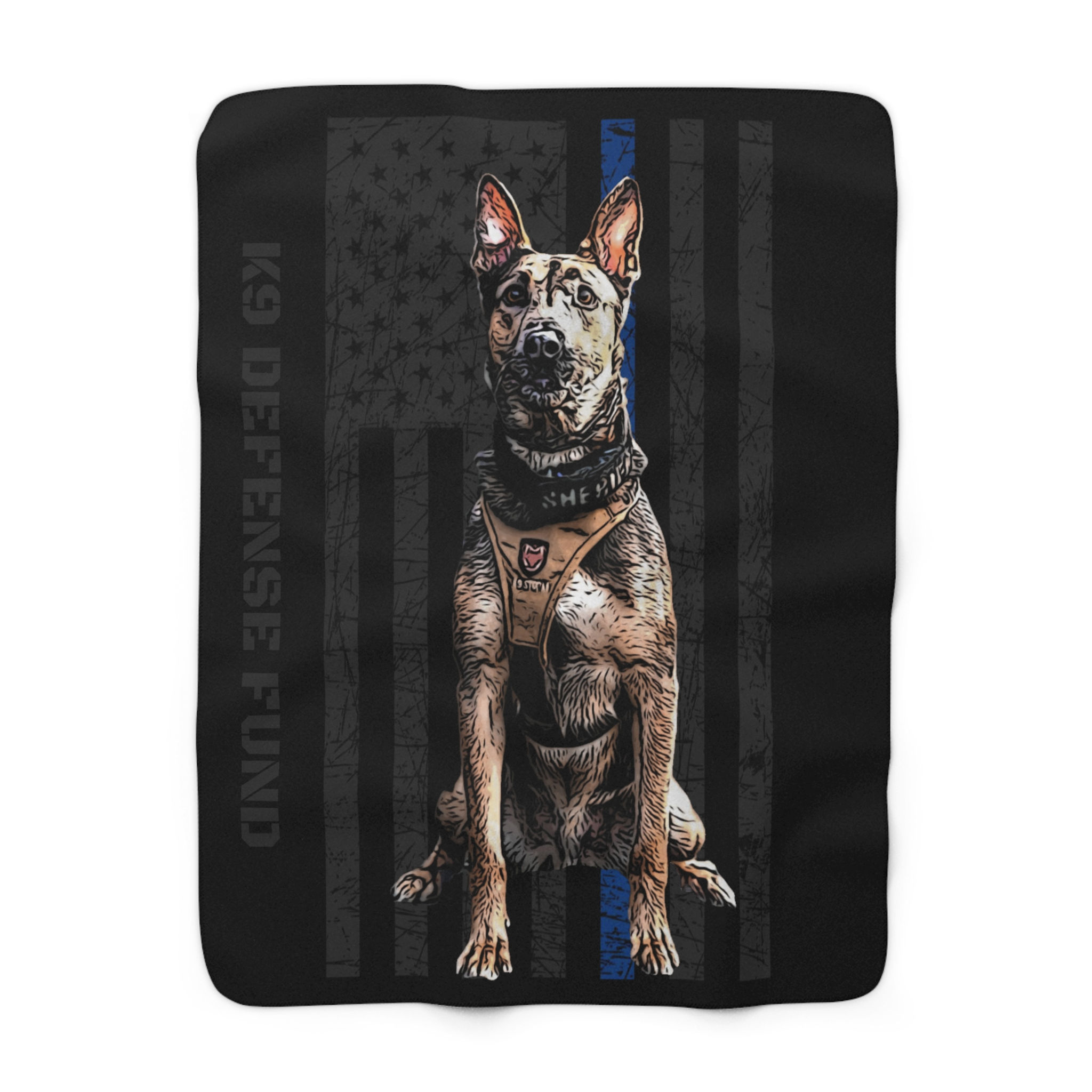 K9 DEFENSE FUND SHERPA BLANKET - K9 BLEU