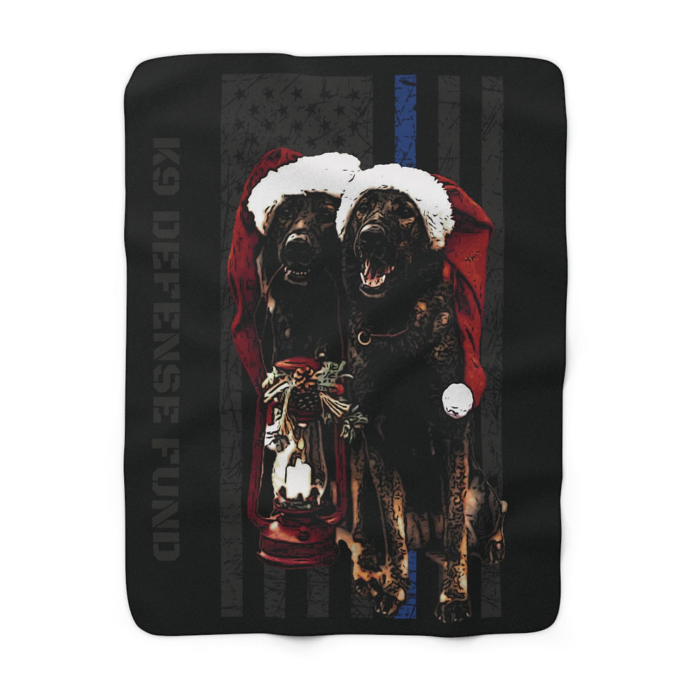 CHRISTMAS EDITION- K9 DEFENSE FUND SHERPA BLANKET