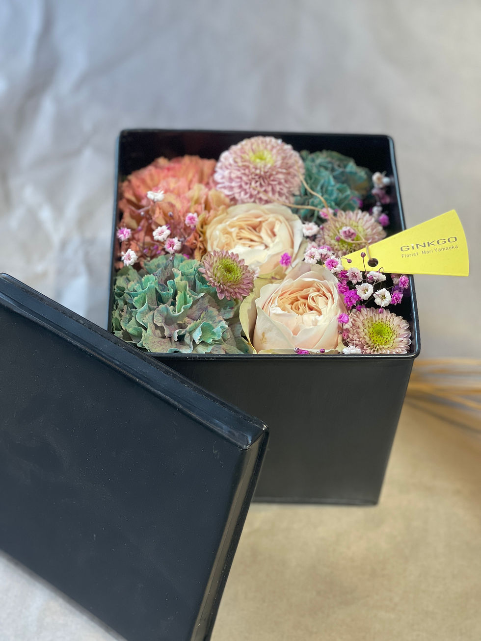 母の日ボックスアレンジ