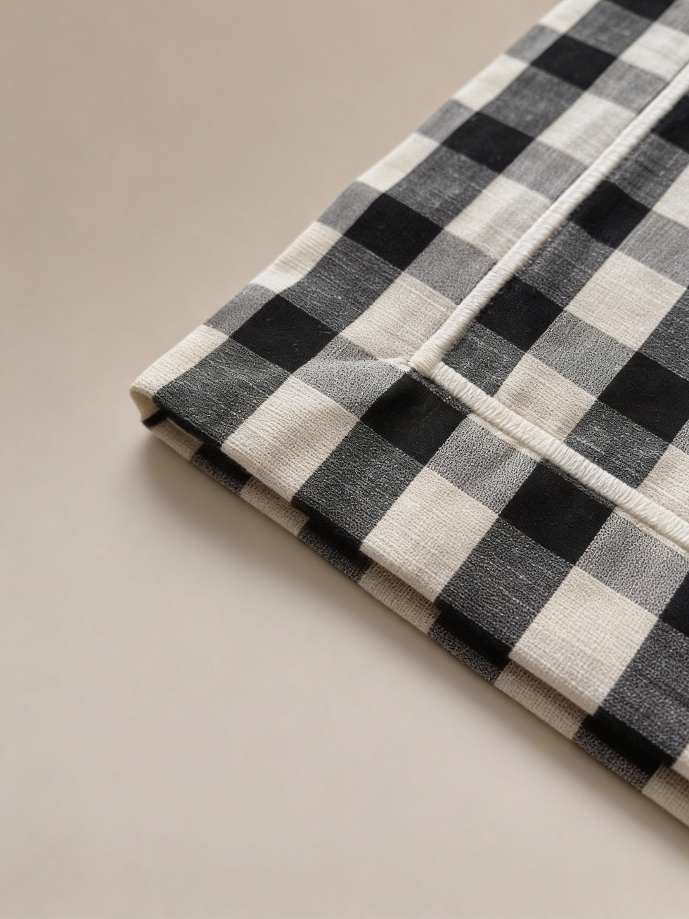 Individual vichy preto e branco