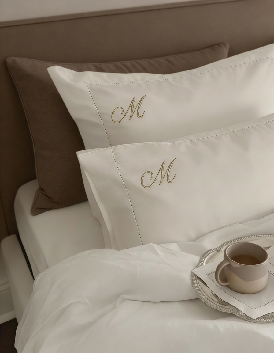 Jogo de Lençóis de Cetim Branco Laulina Living