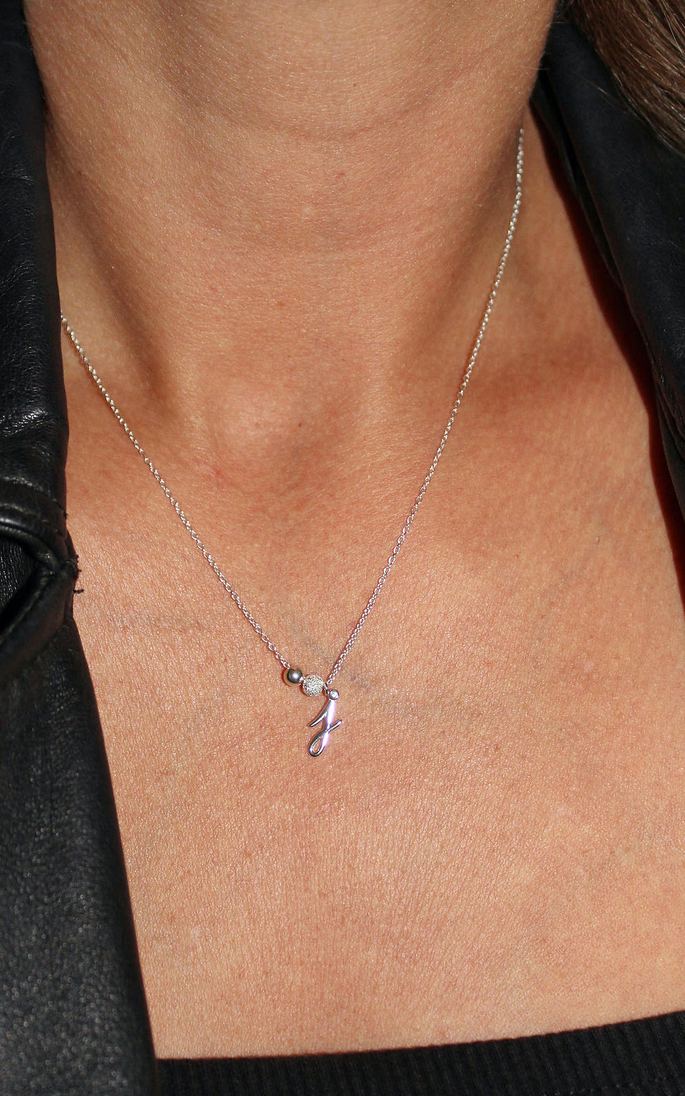 J Initial Necklace 925 sterling silver