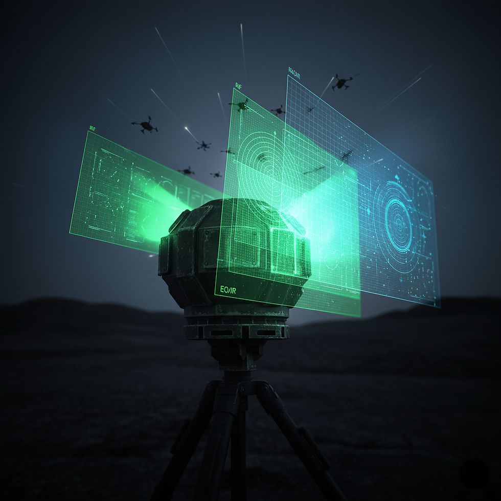 Radar sensor projecting data.