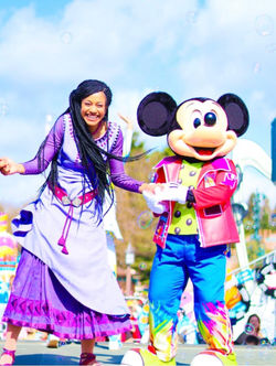 Asha and Mickey Mouse