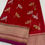 Thumbnail: Poppy Flower Red Silk Saree