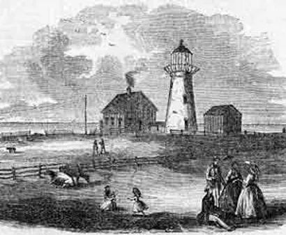 A 19th century sketch of Highland Light, North Truro, aka Cape Cod Light.