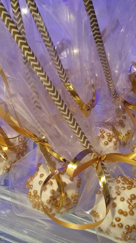 Gold Wedding Cake Pops