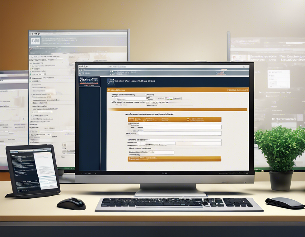 Online ISF filing stock image