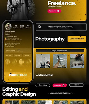PORTOFOLIO VOL 01 creative post by _xy_inun_ in 2024 _ Graphic design jobs, Portfolio webs