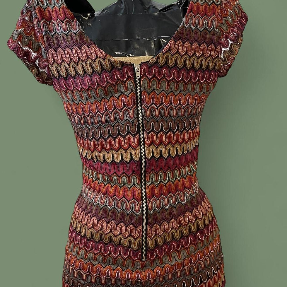 Thumbnail: 90s Vintage Hippie Multicoloured Sequin Mini Dress Size S