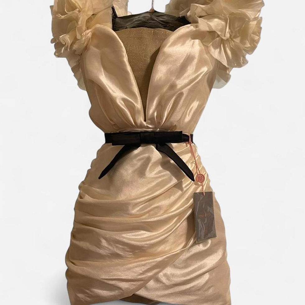 House of CB Agatha Cream Mini Dress Size S