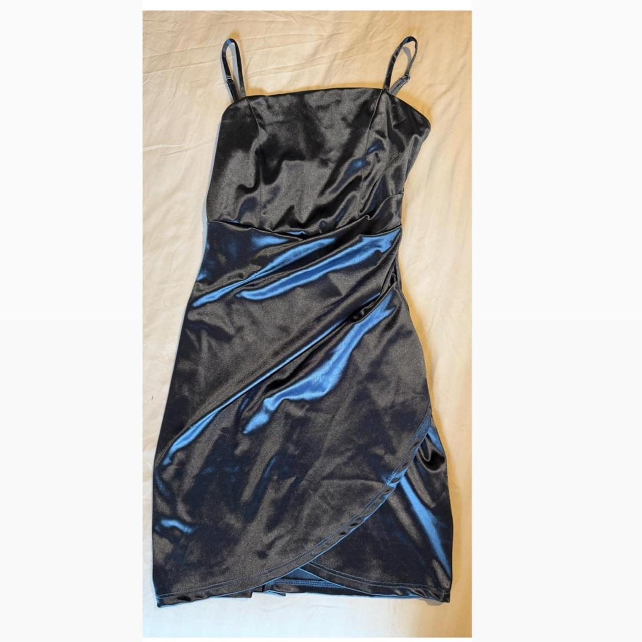 Honey and Rosie Women's Blue and Black Satin Dress Size XS