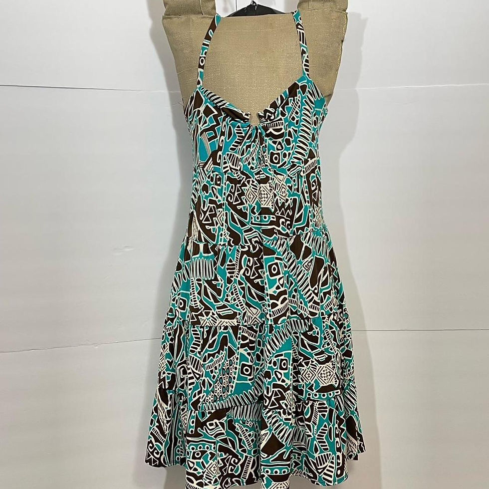 INC International Concepts Women's Multi Dress Abstract Print Adjustable Straps Size M