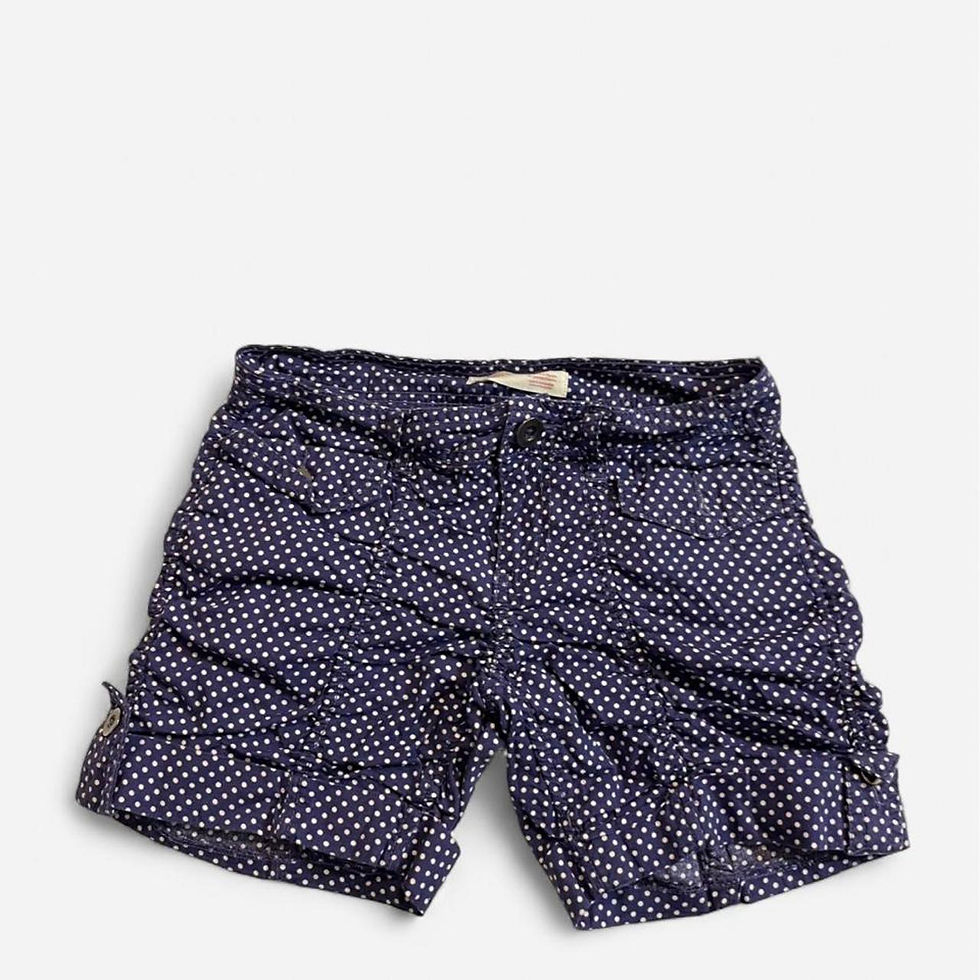 Thumbnail: Navy Blue Polka Dot Shorts XS 97% Cotton 3% Spandex