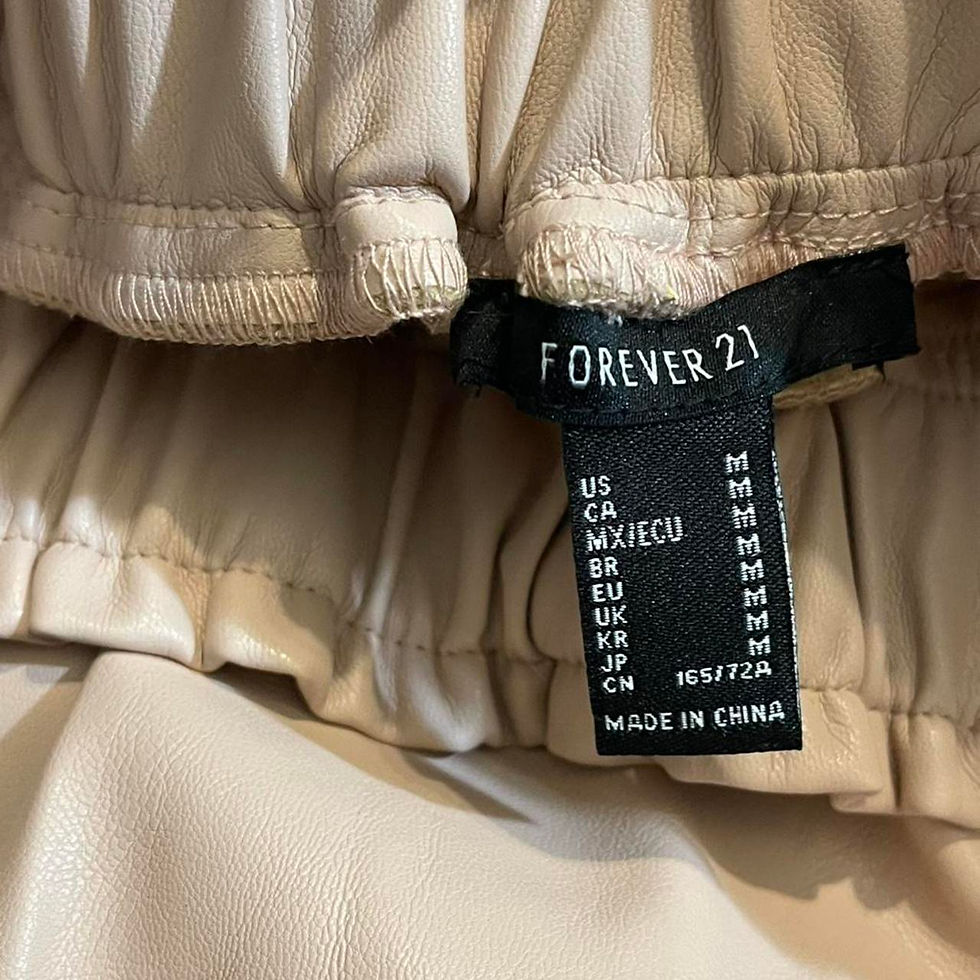 Thumbnail: Forever 21 Women's Faux Leather Shorts Cream Size M