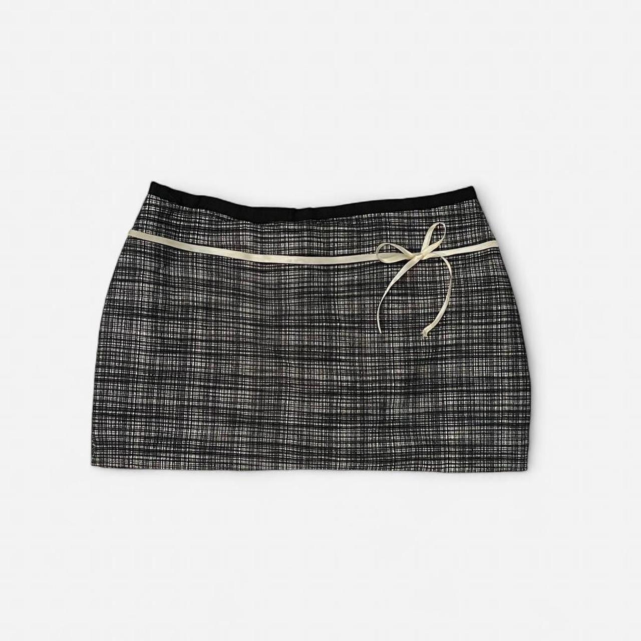 Unbranded Plaid Mini Skirt with Bow Detail Size S
